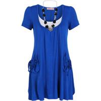 Krisp 2 in 1 Jersey Tunic Dress women\'s Dress in blue