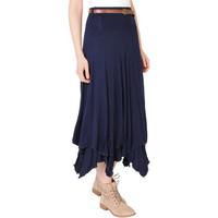 Krisp Hitched Up Belted Maxi Skirt women\'s Skirt in blue