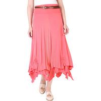 krisp hitched up belted maxi skirt womens skirt in pink