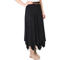 Krisp Hitched Up Belted Maxi Skirt women\'s Skirt in black