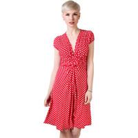 Krisp Knot Front Dress women\'s Dress in red