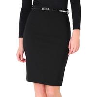 Krisp Formal Black Pencil Skirt women\'s Skirt in black