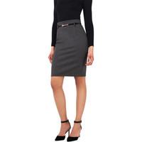 krisp belted pencil midi skirt womens skirt in grey