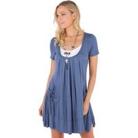 Krisp Jersey Tunic Dress women\'s Dress in blue