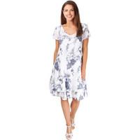 krisp tiered floral v neck sundress womens dress in white