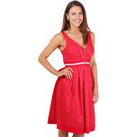Krisp Wrap Front Polka Dot Dress women\'s Dress in red