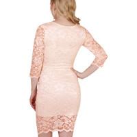 Krisp Maternity Lace Occasion Bodycon Dress women\'s Dresses in pink