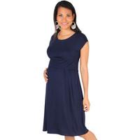 Krisp Oversize Double Layer Dress women\'s Long Dress in blue
