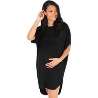 krisp empire line short sleeve top womens dress in black