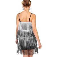 Krisp Vintage Glamour 20\'s Flapper Dress women\'s Dress in Silver