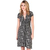 krisp printed knot front short dress womens dress in other