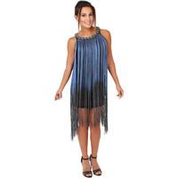 Krisp Vintage Glamour 20\'s Flapper Dress women\'s Dress in blue