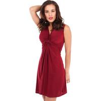 Krisp Summer Knot Front Dress women\'s Dress in red