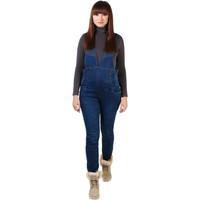 krisp denim dungaree jeans womens jumpsuit in blue