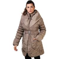 krisp wing collar quilted puffa jacket womens coat in beige