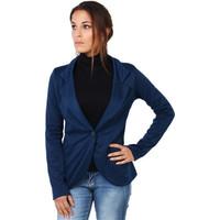 Krisp Sexy Fitted Comfortable Buttoned Fashion Jacket women\'s Jacket in blue