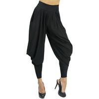 Krisp Hippy Baggy Sexy Alibaba Aladin Jumpsuit Sweatpants women\'s Trousers in black