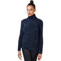 Krisp Fluffy Turtle Neck Jumper women\'s Sweater in blue