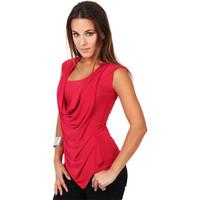 Krisp Tie Back Jersey Top 3540 women\'s T shirt in red