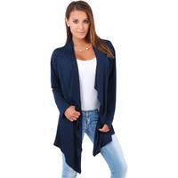 krisp jersey waterfall cardigan womens cardigans in blue