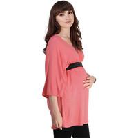 Krisp Maternity Batwing Jersey Top women\'s Tunic dress in pink