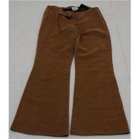 Krisp, size 12, brown faux suede trousers