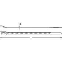 KSS HV150S Releaseable Cable Tie, Ecru, mm x mm, 100 pc(s) Pack