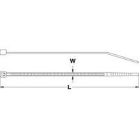 KSS CV150 Inside Serrated Cable Tie, Ecru, mm x mm, 100 pc(s) Pack