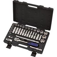 KS Tools 918.0635 CHROME+ Socket Set, 35 Pieces, 1/2-Inch