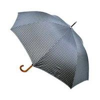 Ks Brands Men\'s Checked Walking Umbrella With Wooden Handle Uu0165