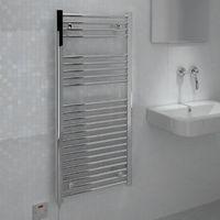 Kudox Silver Towel Warmer (H)1100mm (W)500mm