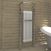 Kudox Victoria Silver Towel Warmer (H)1500mm (W)576mm