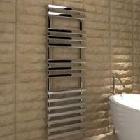Kudox Vectis Silver Towel Warmer (H)1500mm (W)500mm