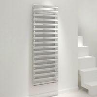 Kudox Vectis Silver Towel Warmer (H)1500mm (W)500mm