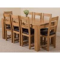 Kuba Solid Oak Dining Table & 8 Lincoln Chairs