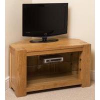 Kuba Solid Oak Corner TV Cabinet