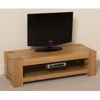 kuba solid oak small widescreen tv cabinet