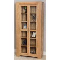 Kuba Solid Oak Glass Display Cabinet