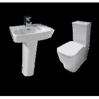 kubix full pedestal basin and toilet suite