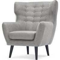 kubrick wing back chair pearl grey