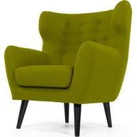 Kubrick Wing Back Chair, Fern Green Wool Mix