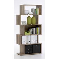 Kubi Shelving Unit In Wild Oak With 5 Compartments