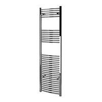 kudox curved towel radiator chrome 500 x 1800 mm