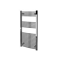 kudox curved towel radiator chrome 600 x 1200 mm