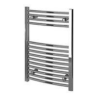 kudox curved towel radiator chrome 500 x 750 mm