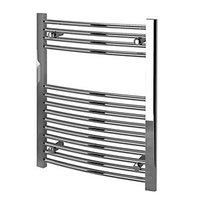 kudox curved towel radiator chrome 600 x 750 mm