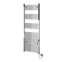 kudox flat electric towel radiator chrome 600 x 1800 mm