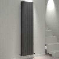 Kudox Tira Vertical Radiator Anthracite (H)1800 mm (W)440 mm