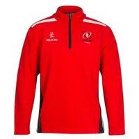 Kukri Ulster Rugby 2016/17 1/4 Zip Mid Layer Fleece - Youth - Red/Charcoal/White