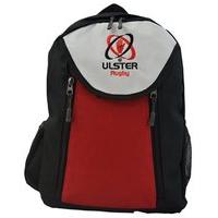 Kukri Ulster Rugby 2016/17 Sports Schoolbag/Backpack - Black/White/Red